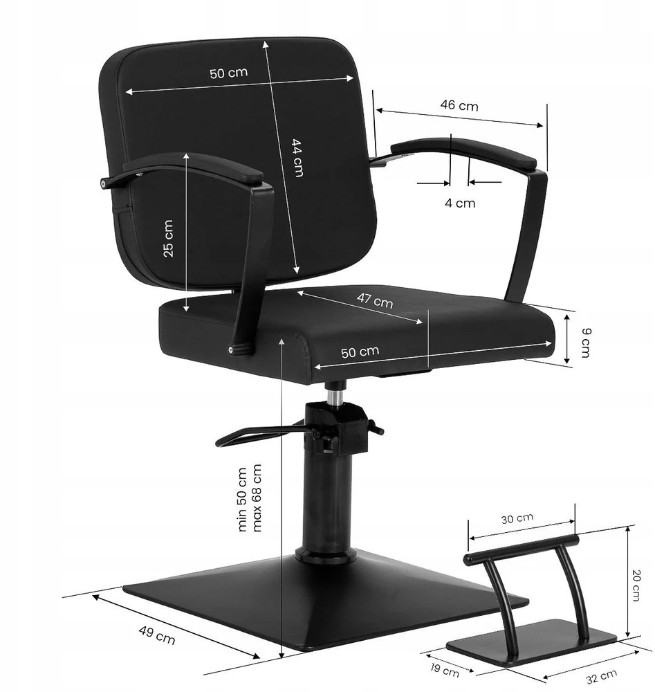Activeshop Kirpėjo kėdė Hair System Edge Noir juoda