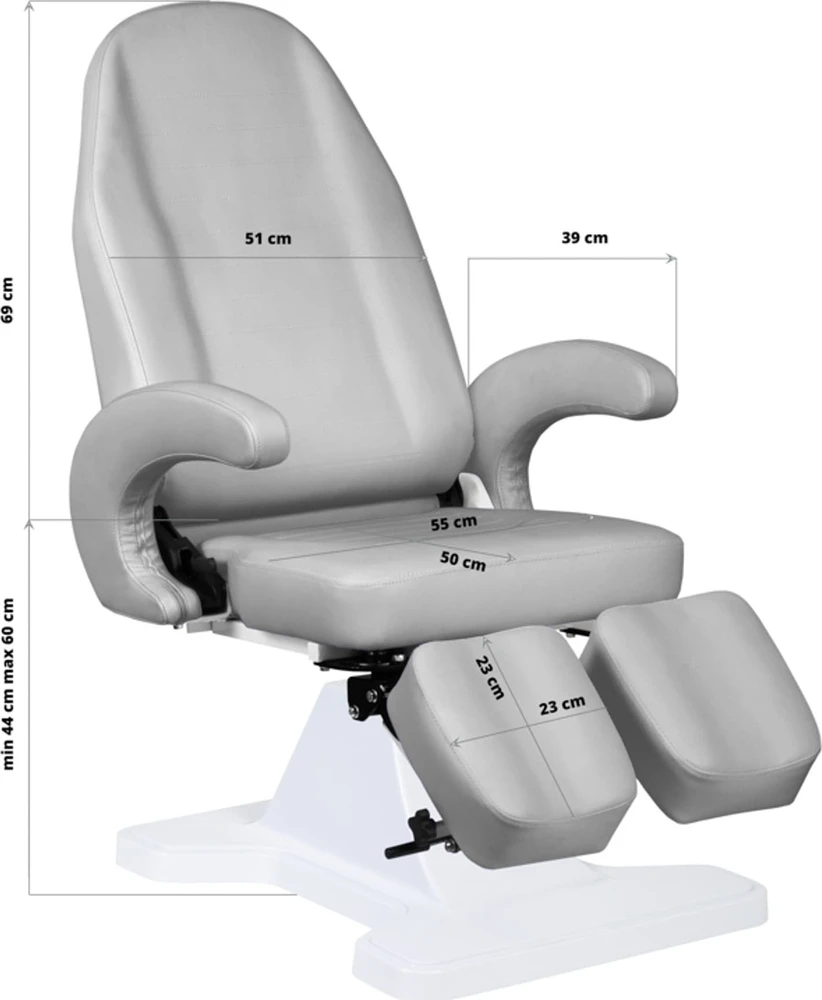 Activeshop Kosmetologinis krėslas COSMETIC HYDRAULIC CHAIR 112 Pilkas