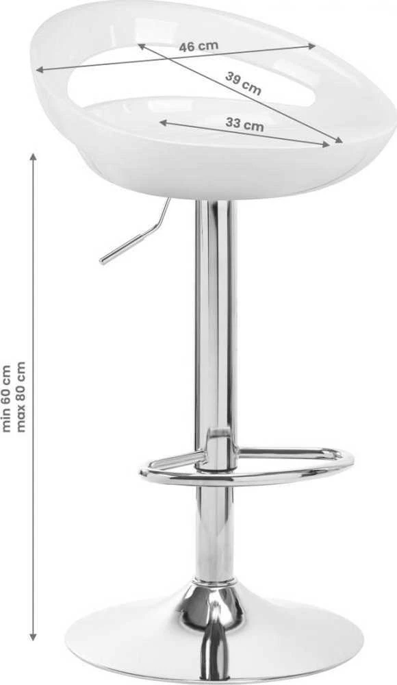 Activeshop Baro kėdė LUPUS ECO LEATHER CHROME Baltas