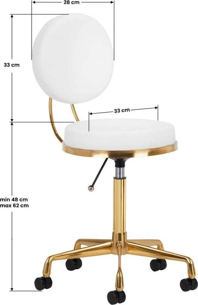 Activeshop Kosmetologinė meistro kėdutė COSMETIC CHAIR ELITE Baltas
