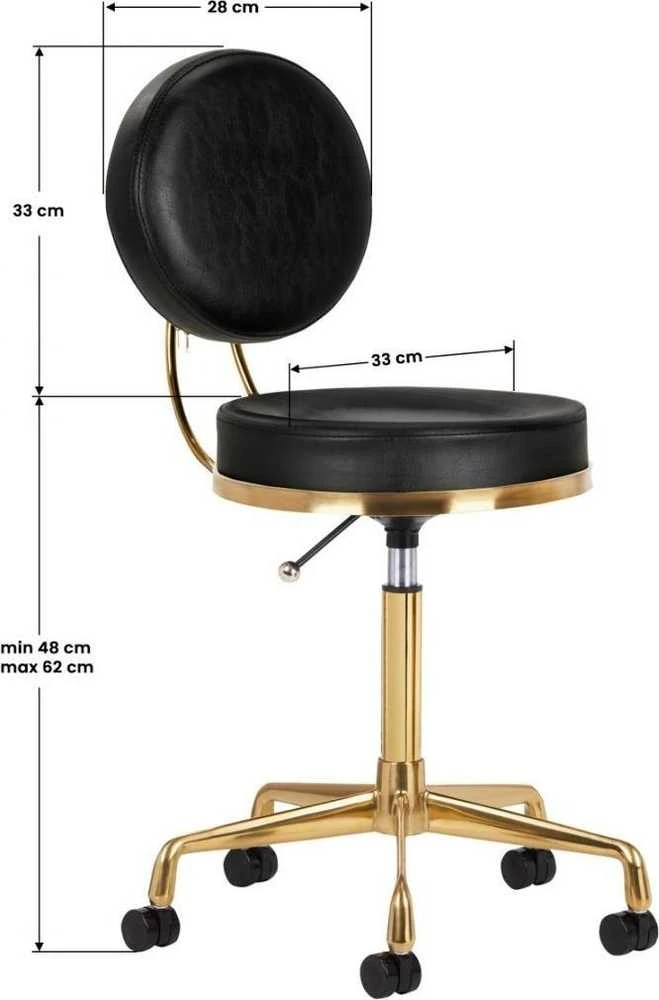 Activeshop Kosmetologinė meistro kėdutė COSMETIC CHAIR ELITE Juodas