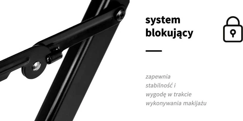 Activeshop Makiažo kėdė MAKE-UP CHAIR ALU Juodas