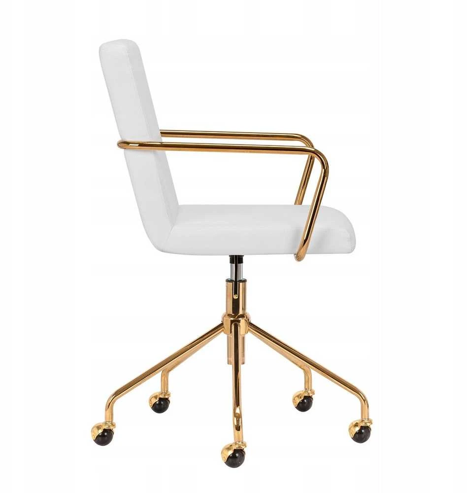 Activeshop CREAM Biuro kėdė su ratukais QS-OF211G Gold Kreminis Pilkas