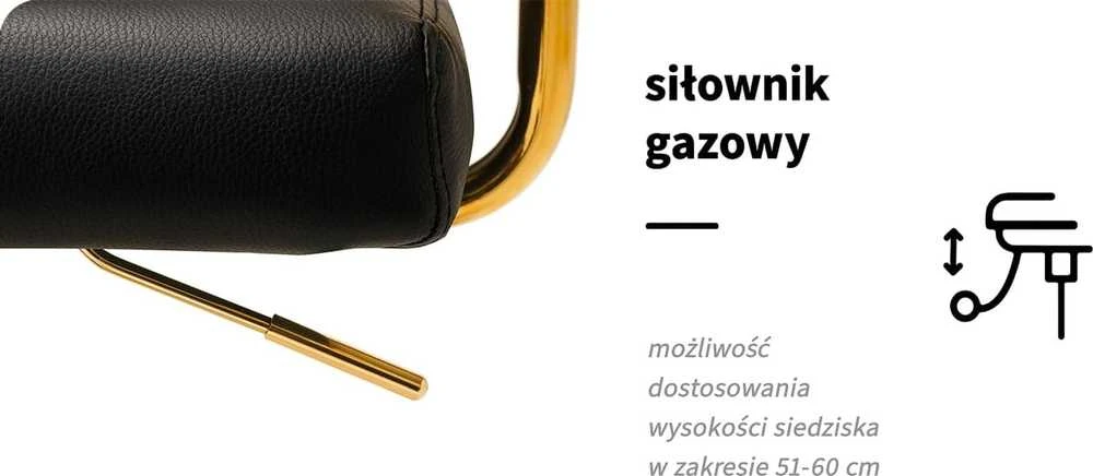 Activeshop Biuro kėdė su ratukais QS-OF211G Gold Juodas