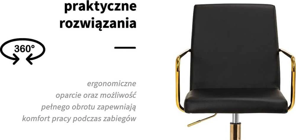 Activeshop Biuro kėdė su ratukais QS-OF211G Gold Juodas