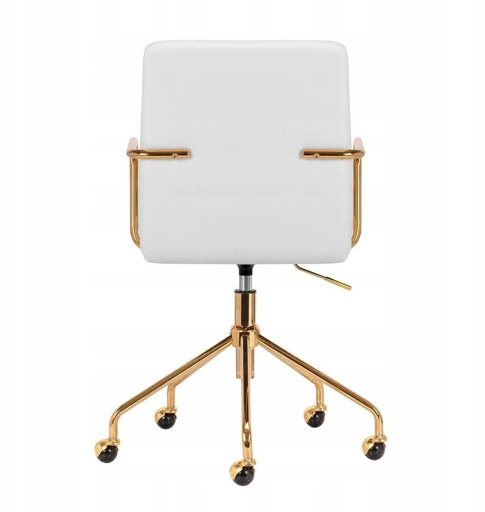 Activeshop CREAM Biuro kėdė su ratukais QS-OF211G Gold Kreminis Pilkas