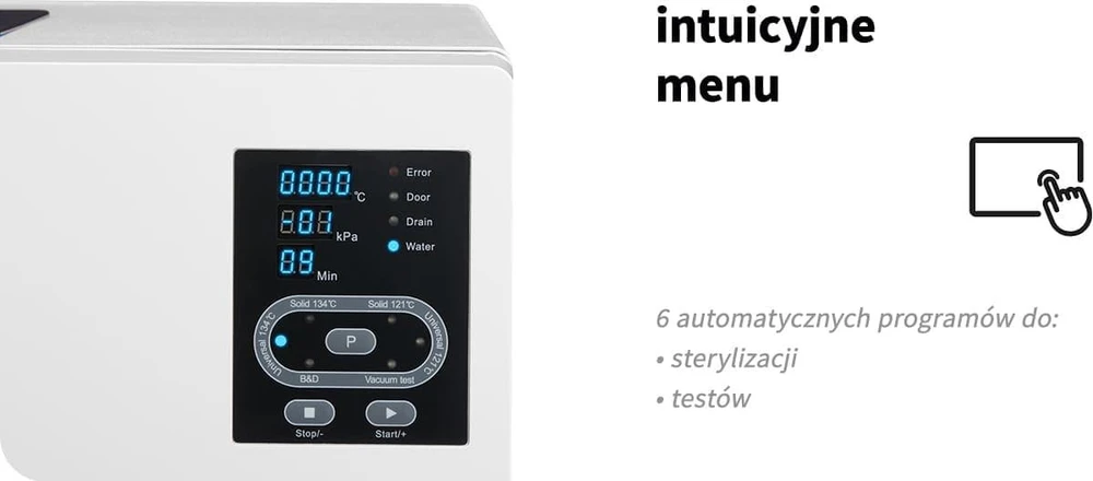 Activeshop Medicininis autoklavas Lafomed Standard Line LFSS12AA LED 12 l, B klasė, su spausdintuvu
