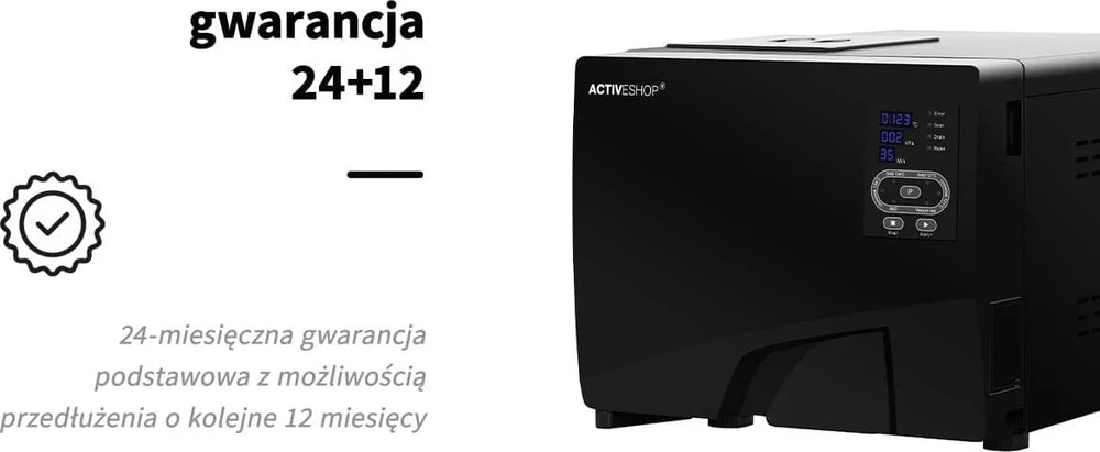 Activeshop Medicininis autoklavas Lafomed Standard Line LFSS12AA LED 12 l, B klasė, su spausdintuvu juodas