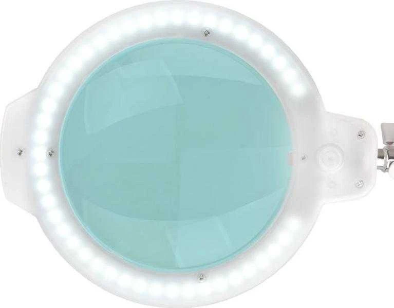 Activeshop Kosmetologinė LED lempa su lupa GLOW 5D/6 8W (baltos spalvos, tvirtinama prie stalo)