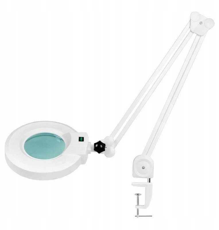 Activeshop Kosmetologinė LED lempa su lupa 5D 12W Baltas (tvirtinama prie stalo)
