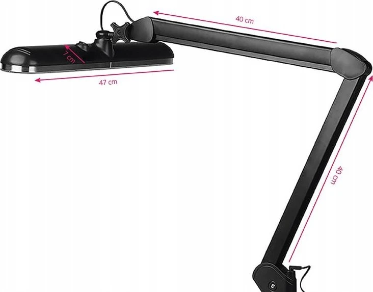 Activeshop Kosmetologinė LED lempa Elegante 1-12W Juodas (montuojama ant stalo)
