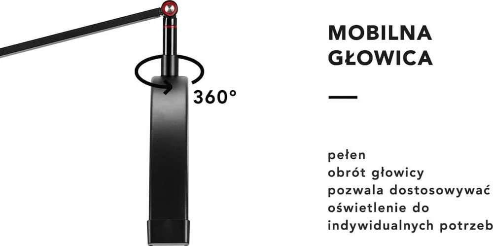 Activeshop Kosmetologinė stalinė LED lempa Glow MX3 Juodas