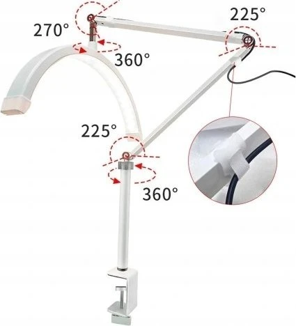 Activeshop Kosmetologinė stalinė LED lempa manikiūrui Glow MX3 Baltas