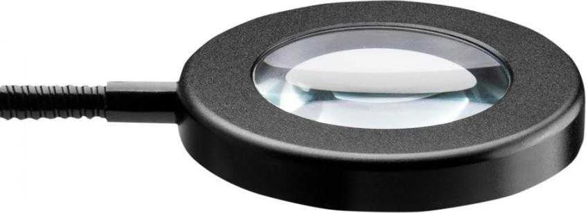 LED lempa su lupa 5D SNAKE RING 5W Juodas