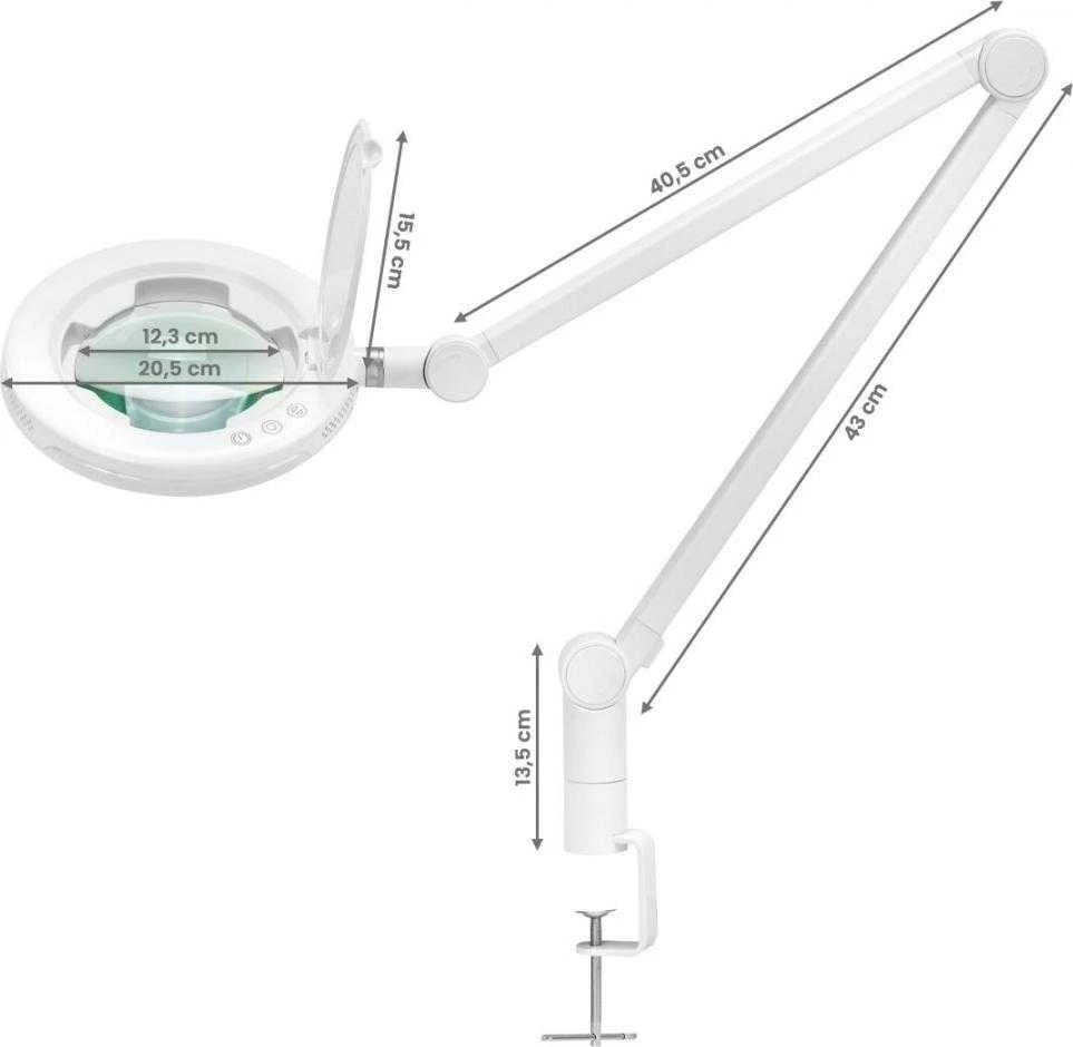 Activeshop Kosmetologinė LED lempa su lupa 5D 12W ADJUSTABLE LIGHT COLOR