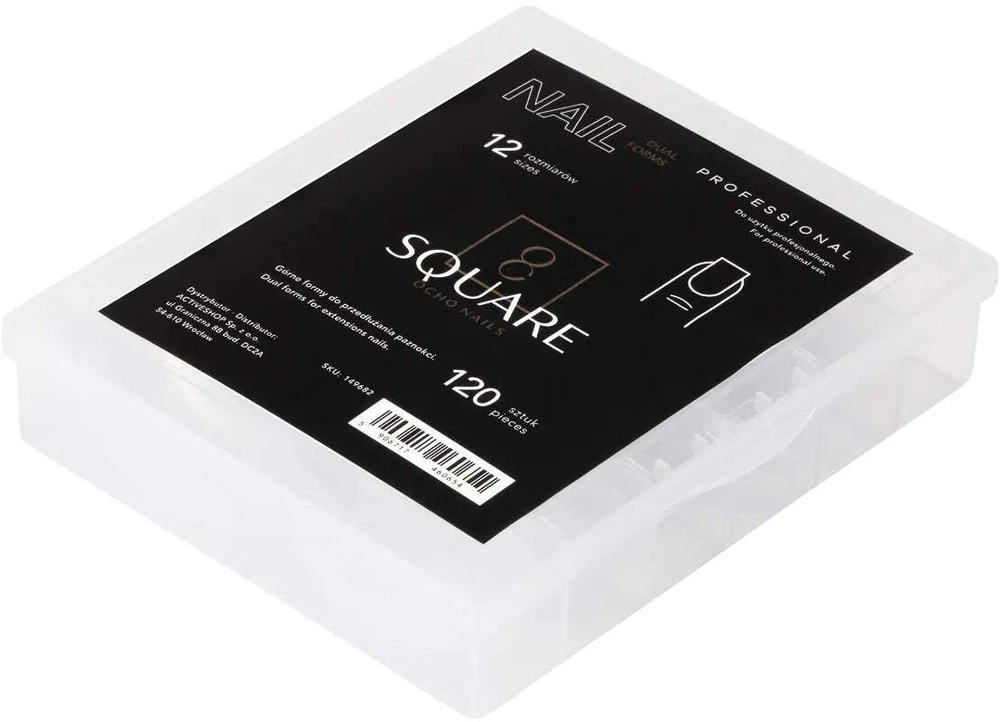 Activeshop OCHO NAILS nagų priauginimo formos square, 120 vnt.