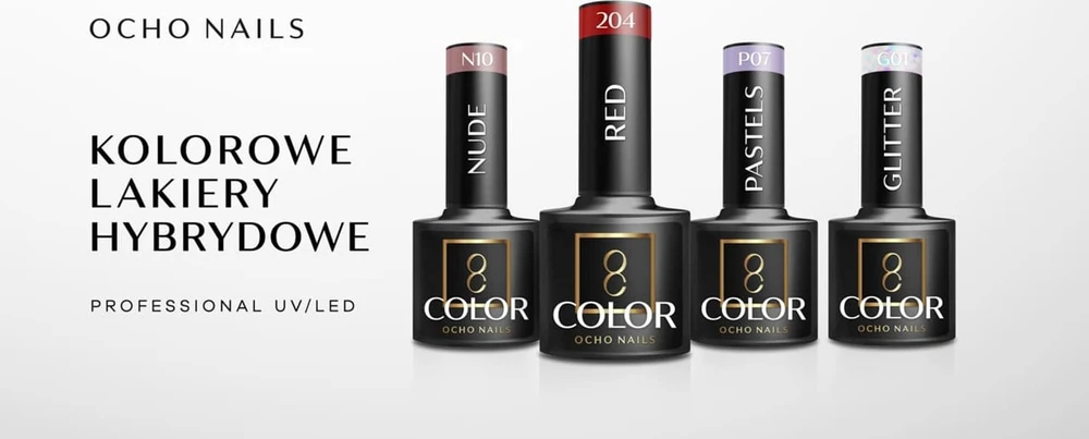 Activeshop Hibridinis nagų lakas Ocho Nails Color Rainbow, R06 rožinė, 5 g