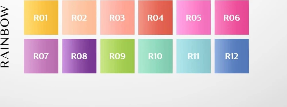 Activeshop Hibridinis nagų lakas Ocho Nails Color Rainbow, R02 oranžinė, 5 g