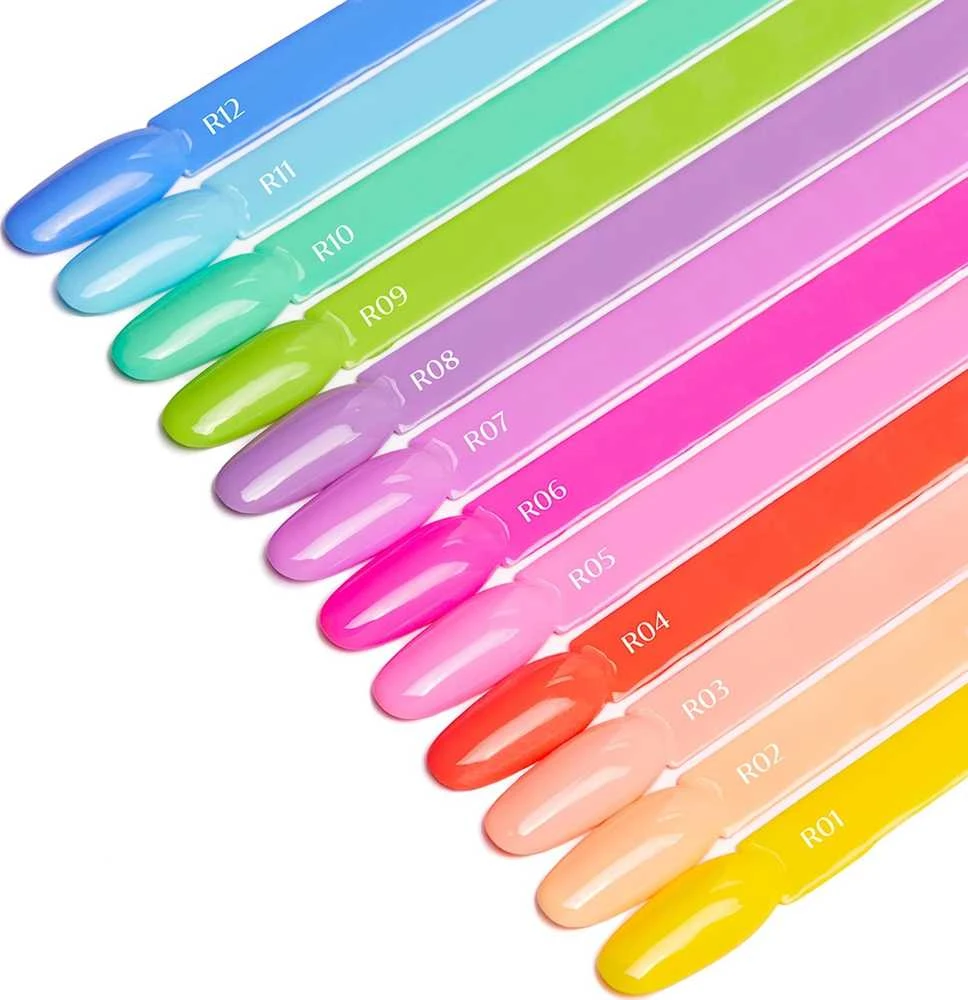 Activeshop Hibridinis nagų lakas Ocho Nails Color Rainbow, R04 oranžinė, 5 g