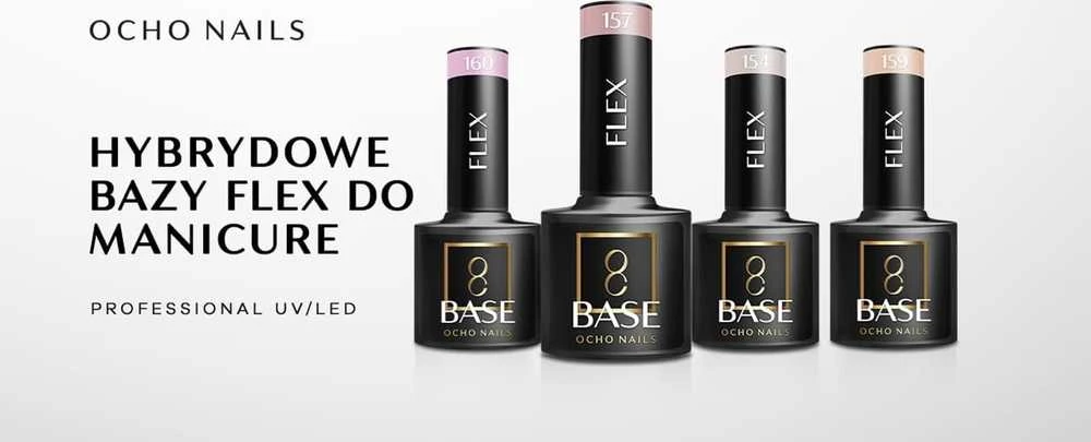 Activeshop Gelinio lakavimo bazė Ocho Nails Base Flex 153 rožinis, 5 g