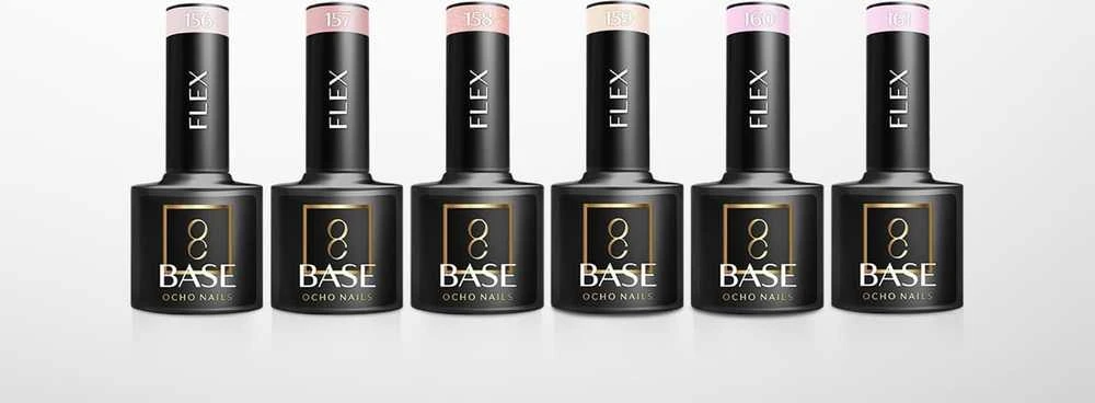 Activeshop Gelinio lakavimo bazė Ocho Nails Base Flex 157 rožinis, 5 g