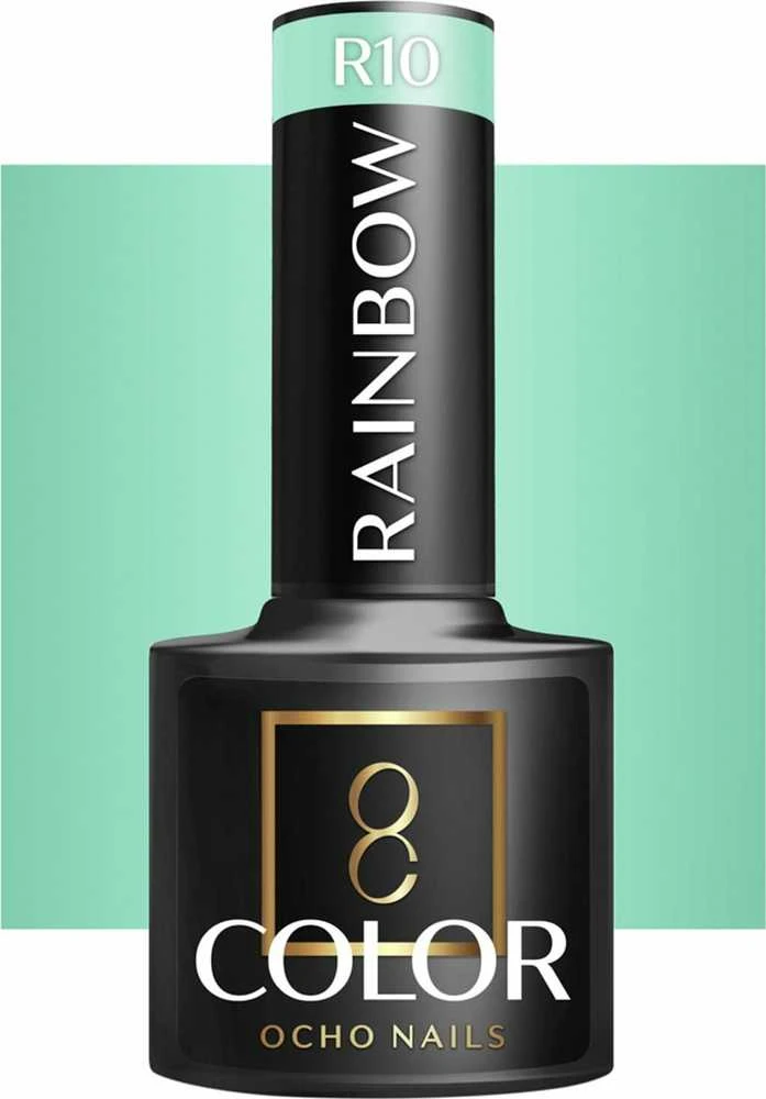 Activeshop Hibridinis nagų lakas Ocho Nails Color Rainbow, R10 mėtinė, 5 g