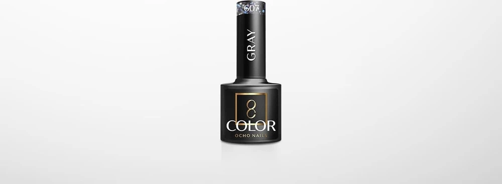Activeshop Hibridinis nagų lakas Ocho Nails Gray, pilkas 606, 5 g