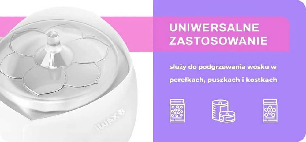 Activeshop Vaško šildytuvas iWax Flower 450ml 40W Baltas