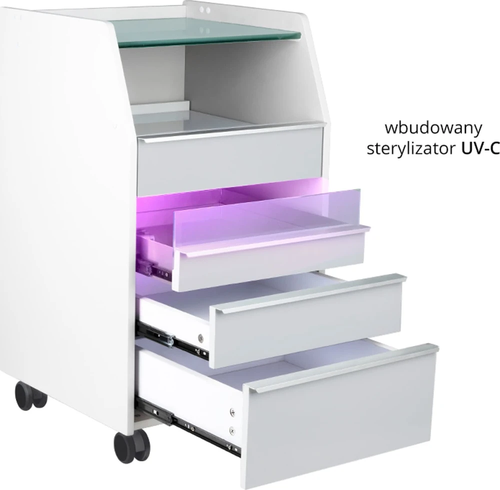 Activeshop Kosmetologinis vežimėlis su integruotu UV sterilizatoriumi 984 Pilkas