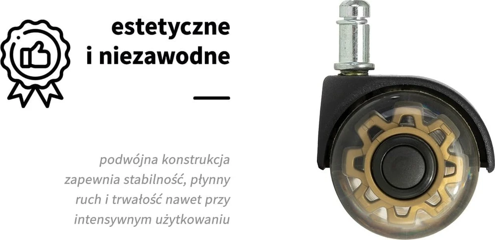 Activeshop „Roll Speed Duo“ stumiami taburetės ratukai, 5 vnt. rinkinys