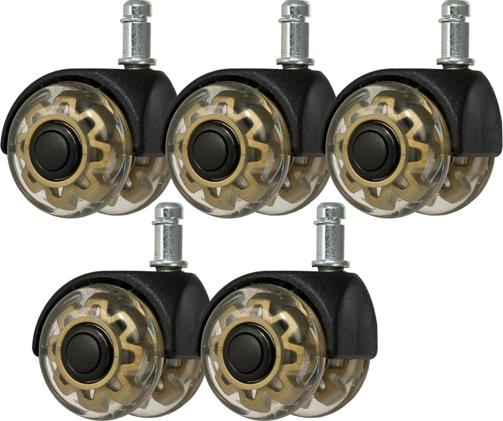 Activeshop „Roll Speed Duo“ stumiami taburetės ratukai, 5 vnt. rinkinys