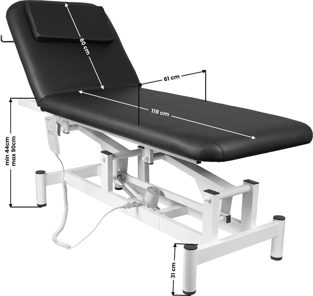 Activeshop Elektrinis masažo stalas ELECTRIC BED 1 MOTOR Juodas