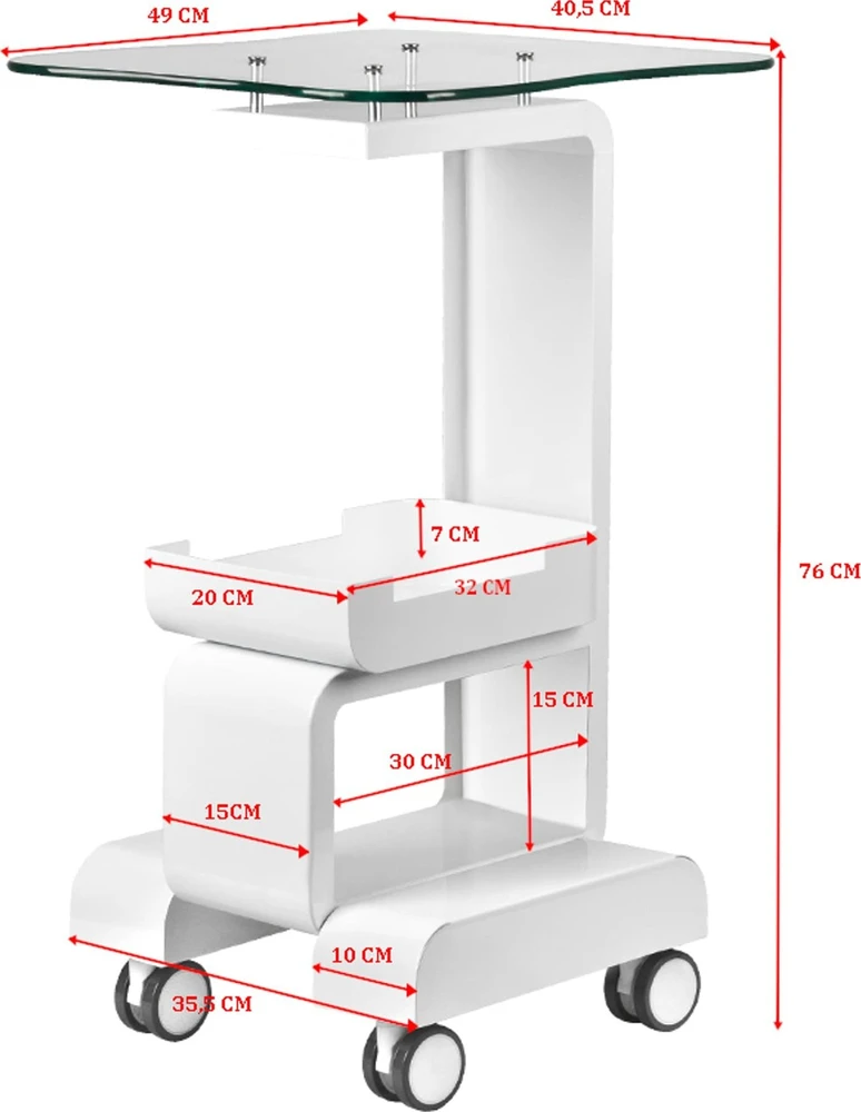 Activeshop Kosmetologinis vežimėlis - staliukas įrangai 082