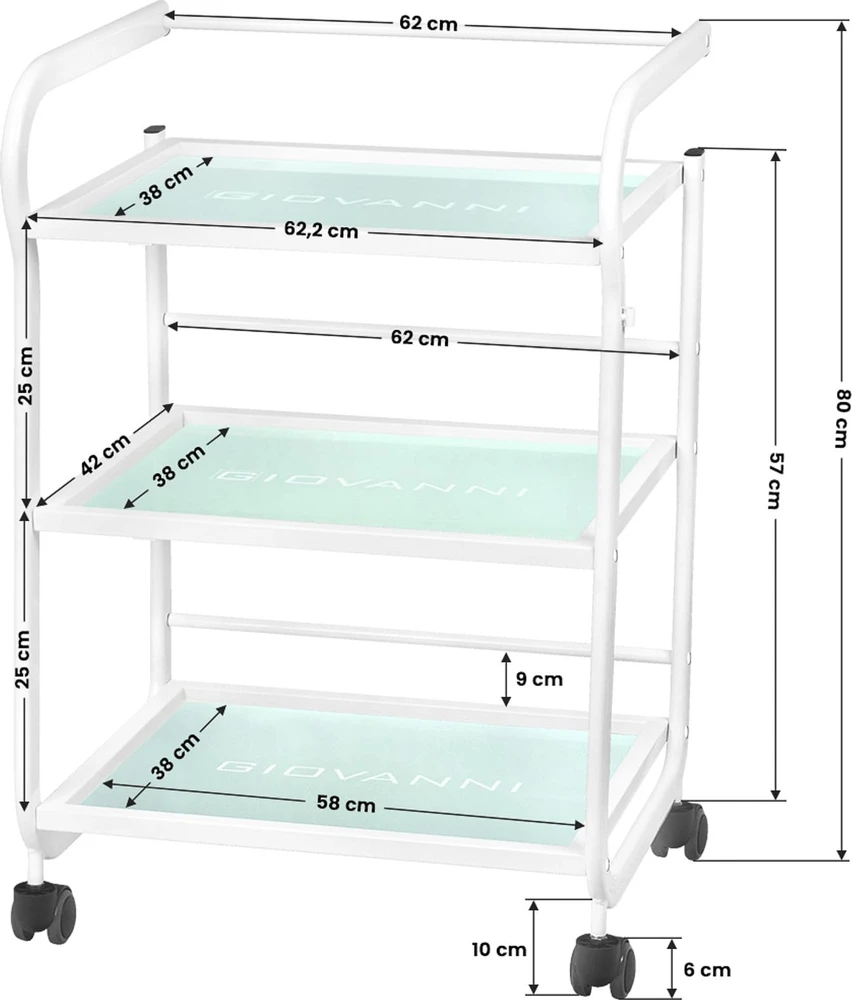 Activeshop Kosmetologinis vežimėlis 1013 GIOVANNI