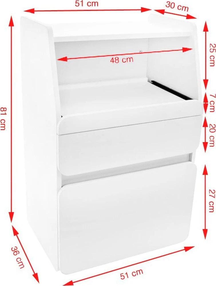 Activeshop Kosmetologinė spintelė AZZURO 970 Baltas