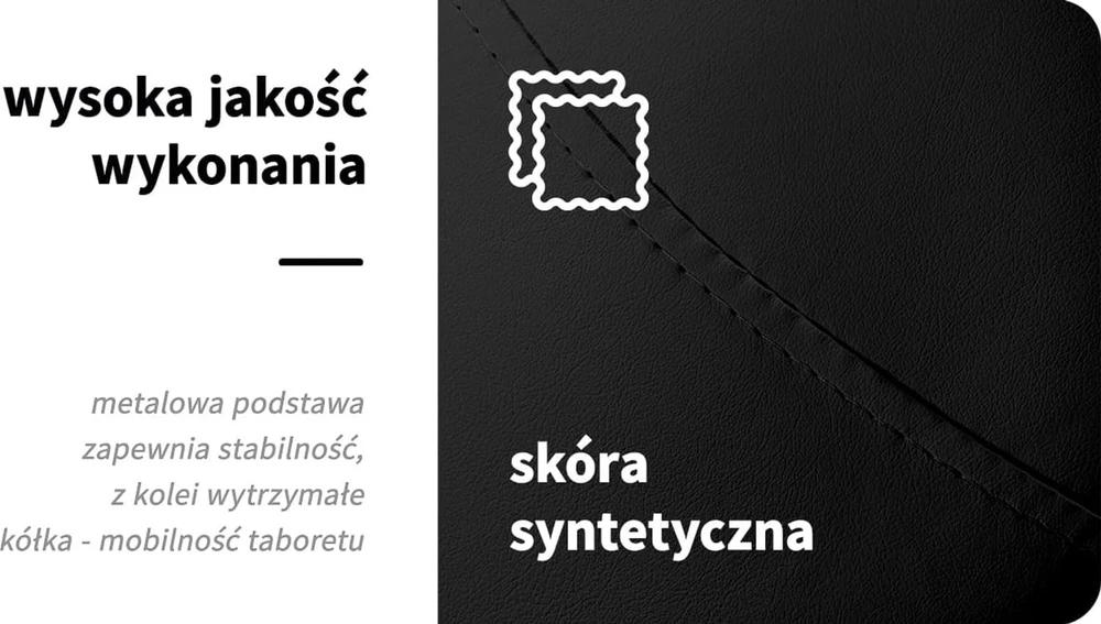 Activeshop Kosmetologinė meistro kėdutė Giovanni 1004 Gold Juodas