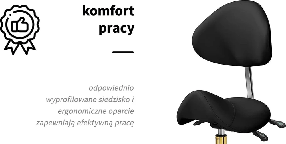 Activeshop Kosmetologinė meistro kėdutė Giovanni 1004 Gold Juodas