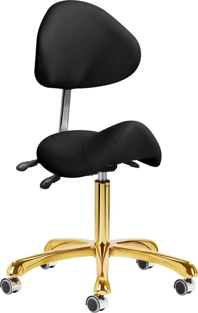 Activeshop Kosmetologinė meistro kėdutė Giovanni 1004 Gold Juodas