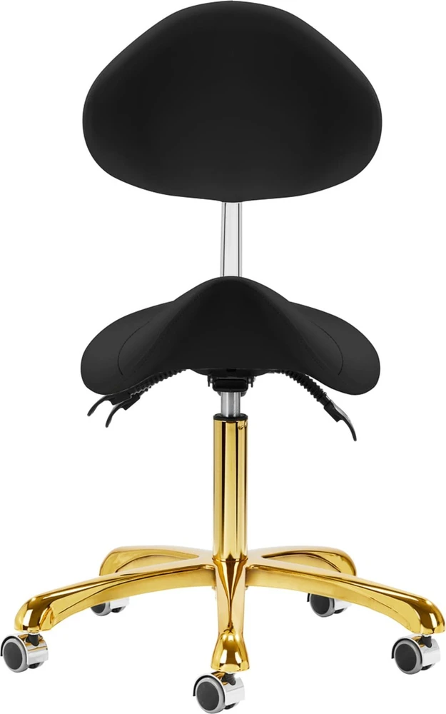 Activeshop Kosmetologinė meistro kėdutė Giovanni 1004 Gold Juodas