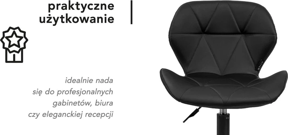Activeshop Kosmetologinė meistro kėdutė QS-06B Juodas