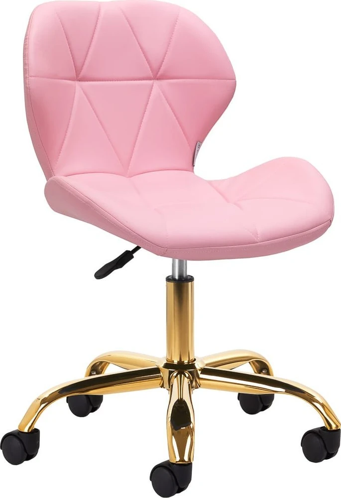 Activeshop Rožinė Kosmetologinė meistro kėdutė QS-06G Rožinė