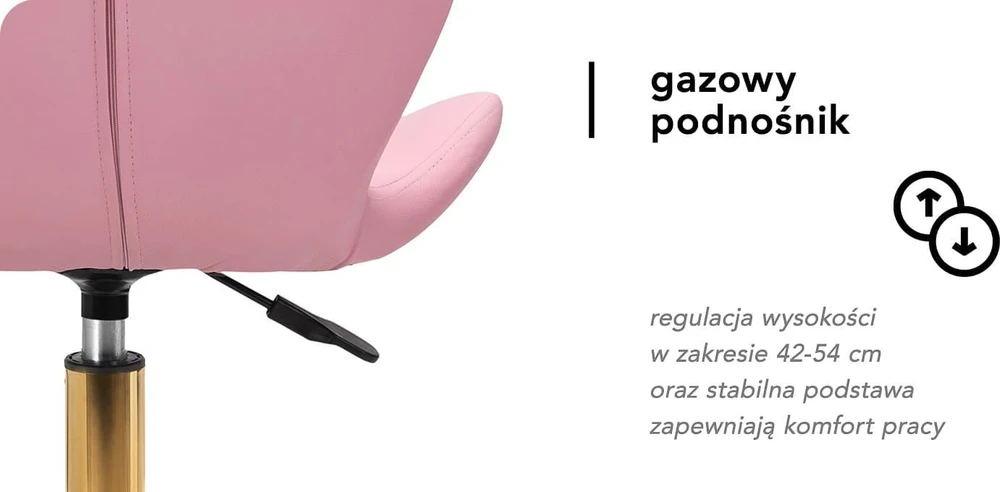 Activeshop Rožinė Kosmetologinė meistro kėdutė QS-06G Rožinė