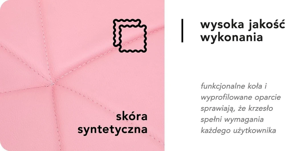 Activeshop Rožinė Kosmetologinė meistro kėdutė QS-06G Rožinė