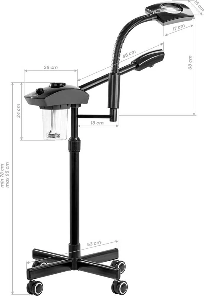 Activeshop Veido garinimo prietaisas su LED lupa – vapozonas Giovanni D-21 juodas