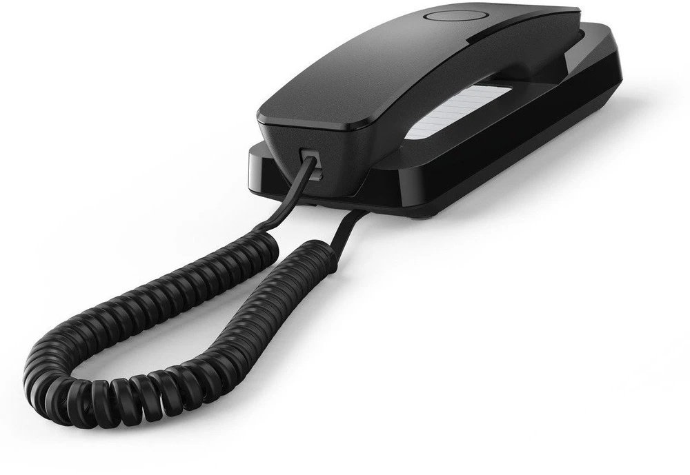 Laidinis Telefonas - GIGASET DESK 200 Kompaktiškas Sieninis Montuojamas Su Reguliuojamais Skambėjimo Tonais Juodas