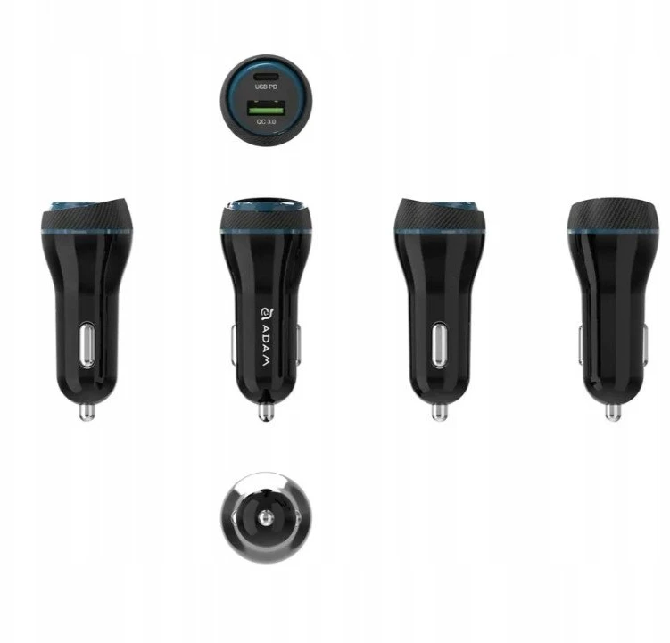 Adam Elements įkroviklis Adam Elements Omnia C1+ - automobilinis įkroviklis USB-C/USB-A 45W juodas - Saugumo garantija. Paprastos išsimokėjimo dalys. Nemokamas pristatymas nuo 170 zł.