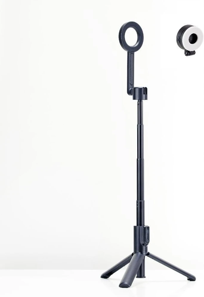 Selfie stick Adam Elements Adam Elements Selfie Pro – magnetinis selfie stick su Bluetooth, trikoju ir LED lempute, juodas – Saugumo garantija. Paprastos išsimokėjimo dalys. Nemokamas pristatymas nuo 170 zł.