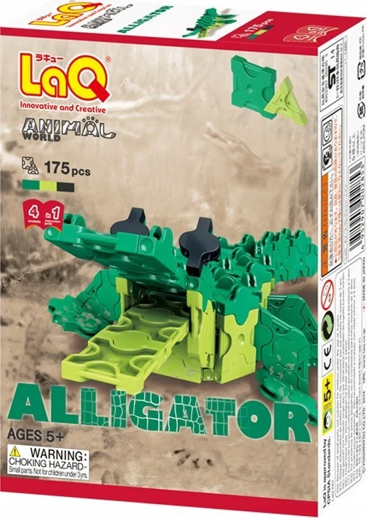 Yoshiritsu Japoniškas edukacinis konstruktorius LAQ Animal World Alligator, nuo 3 m.