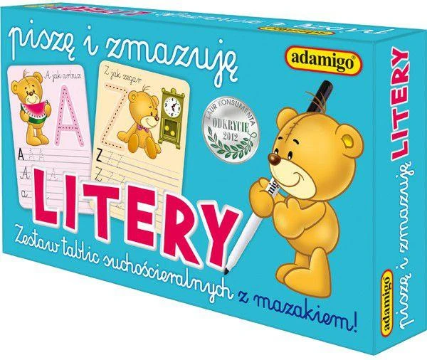 Edukacinė priemonė Rašau ir ištrinu raides Adamigo, 06564
