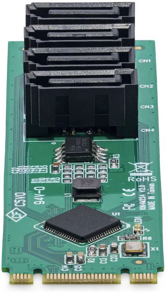 StarTech 4-PORT M.2 Į SATA ADAPTERĮ / M.2 PCIE 3.0 IKI SATA IŠPLĖTIMO C